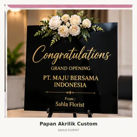 Papan Bunga Akrilik Sudirman
